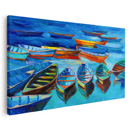 Tableau sur toile représentant des navires KWADECO