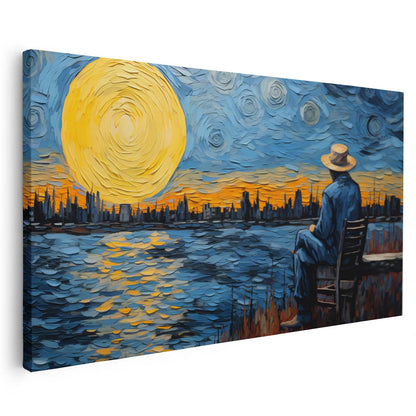 Tableau sur toile moderne style van gogh KWADECO
