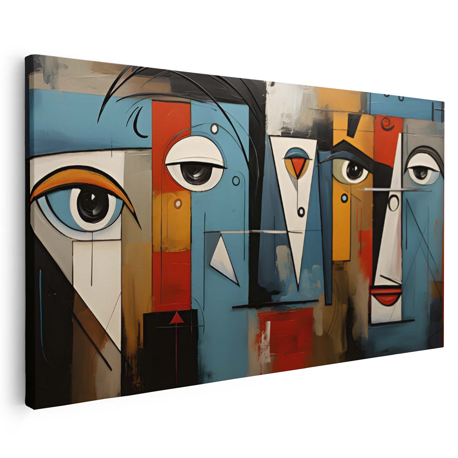 Tableau moderne visages expressifs au style artistique KWADECO