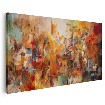 Tableau sur toile abstrait coloré artistique KWADECO