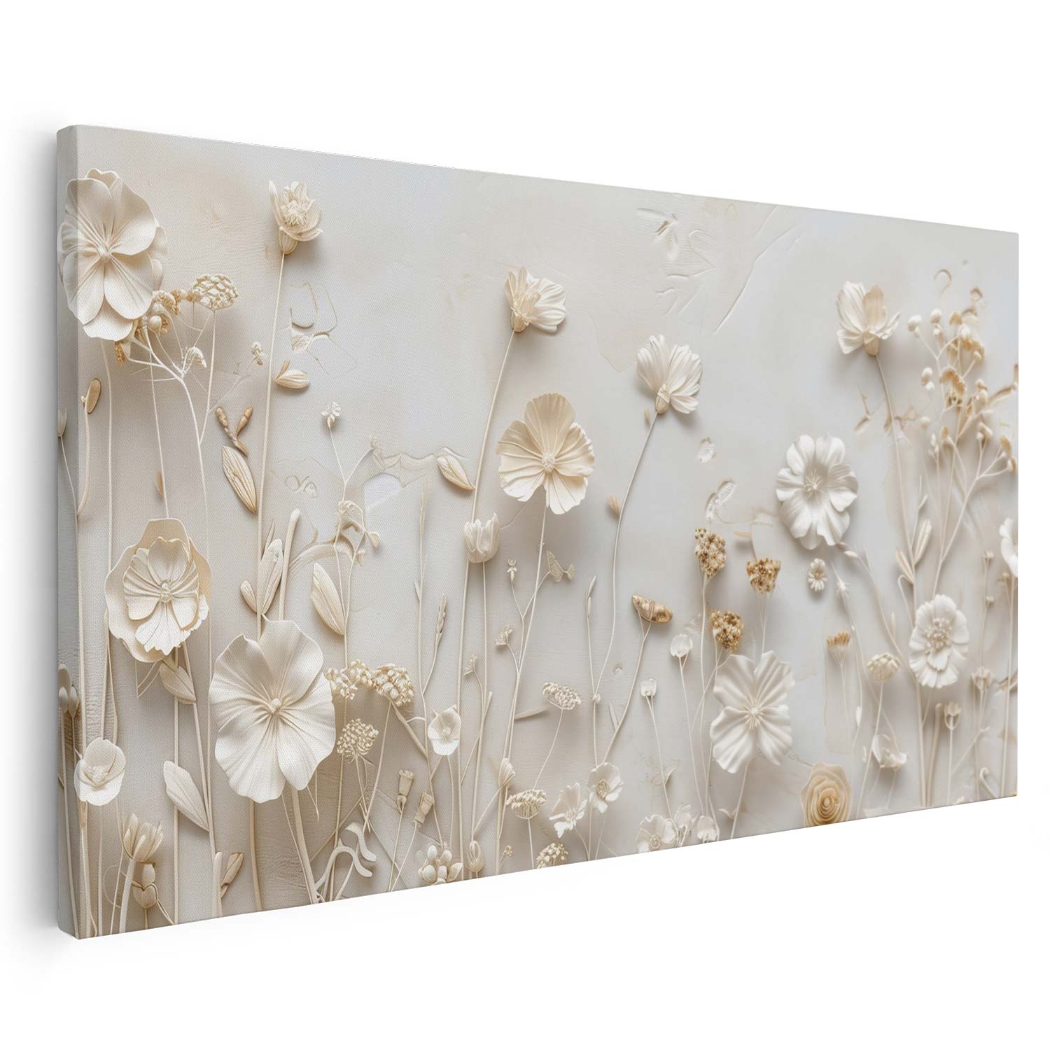 Tableau sur toile de fleurs effet 3D KWADECO