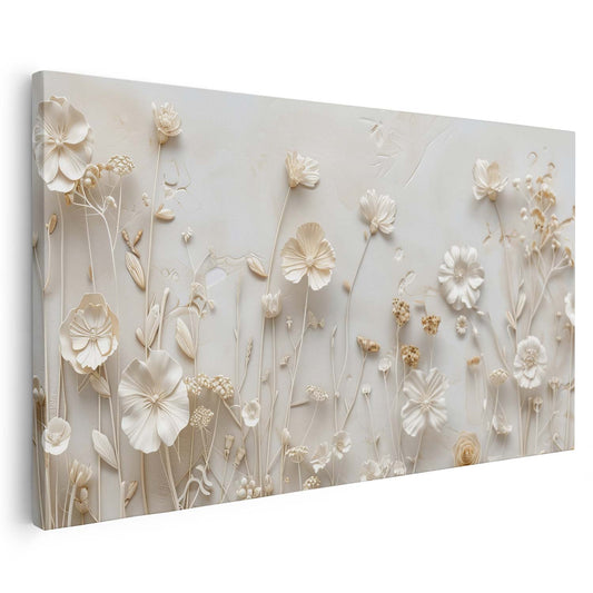 Tableau sur toile de fleurs effet 3D KWADECO