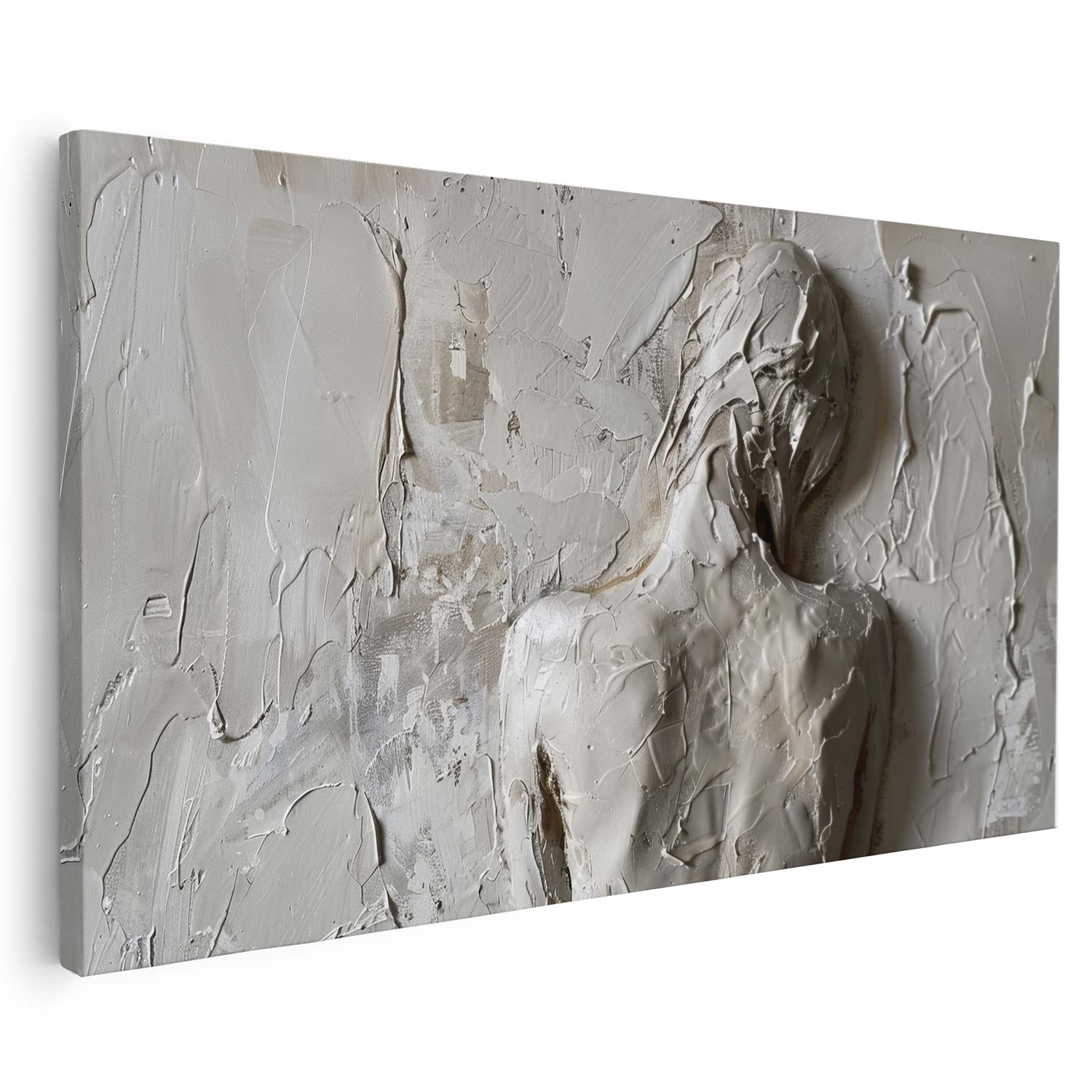 Tableau sur toile d'une femme vue de dos minimaliste KWADECO