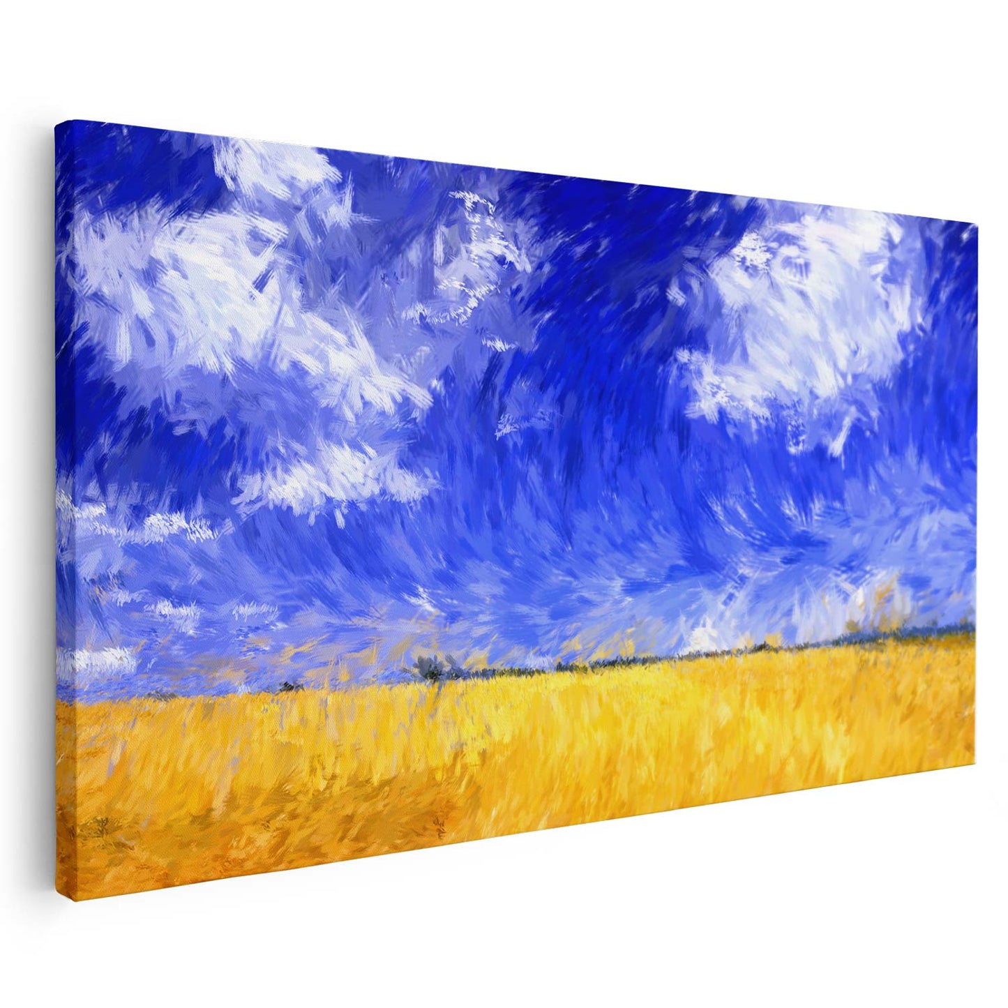 Tableau sur toile d'un ciel et d'un champ KWADECO