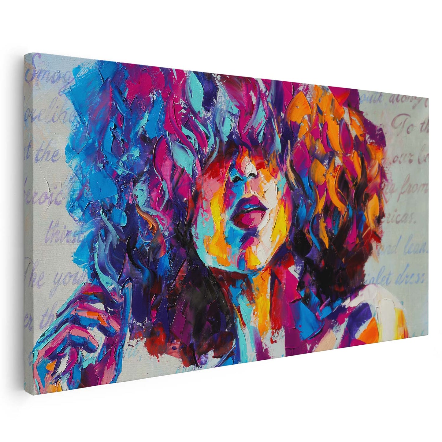 Tableau sur toile de visage coloré KWADECO