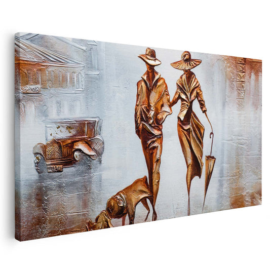 Tableau sur toile de couples effet 3D KWADECO