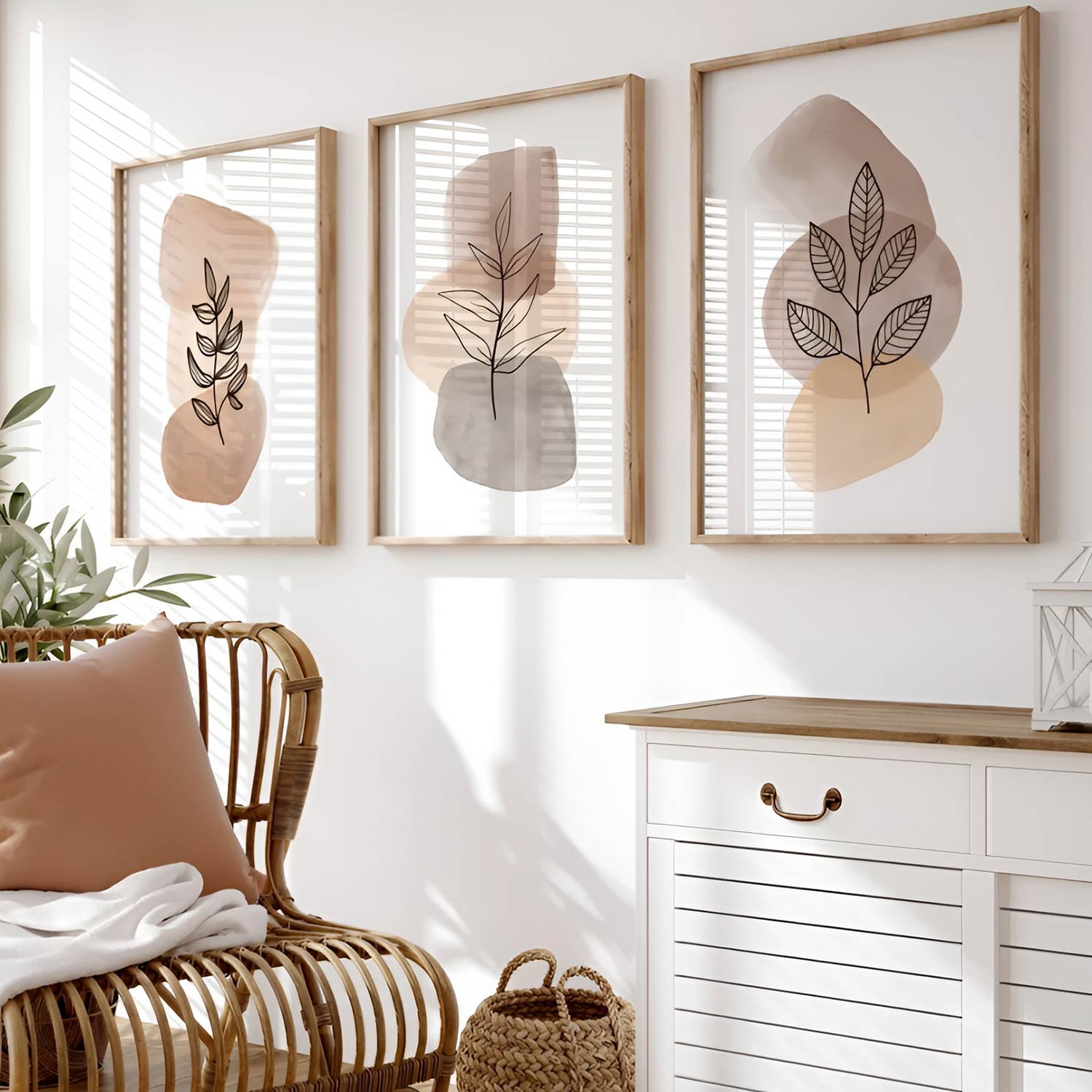 Poster sous verre, fleur en lignes, style art noir KWADECO