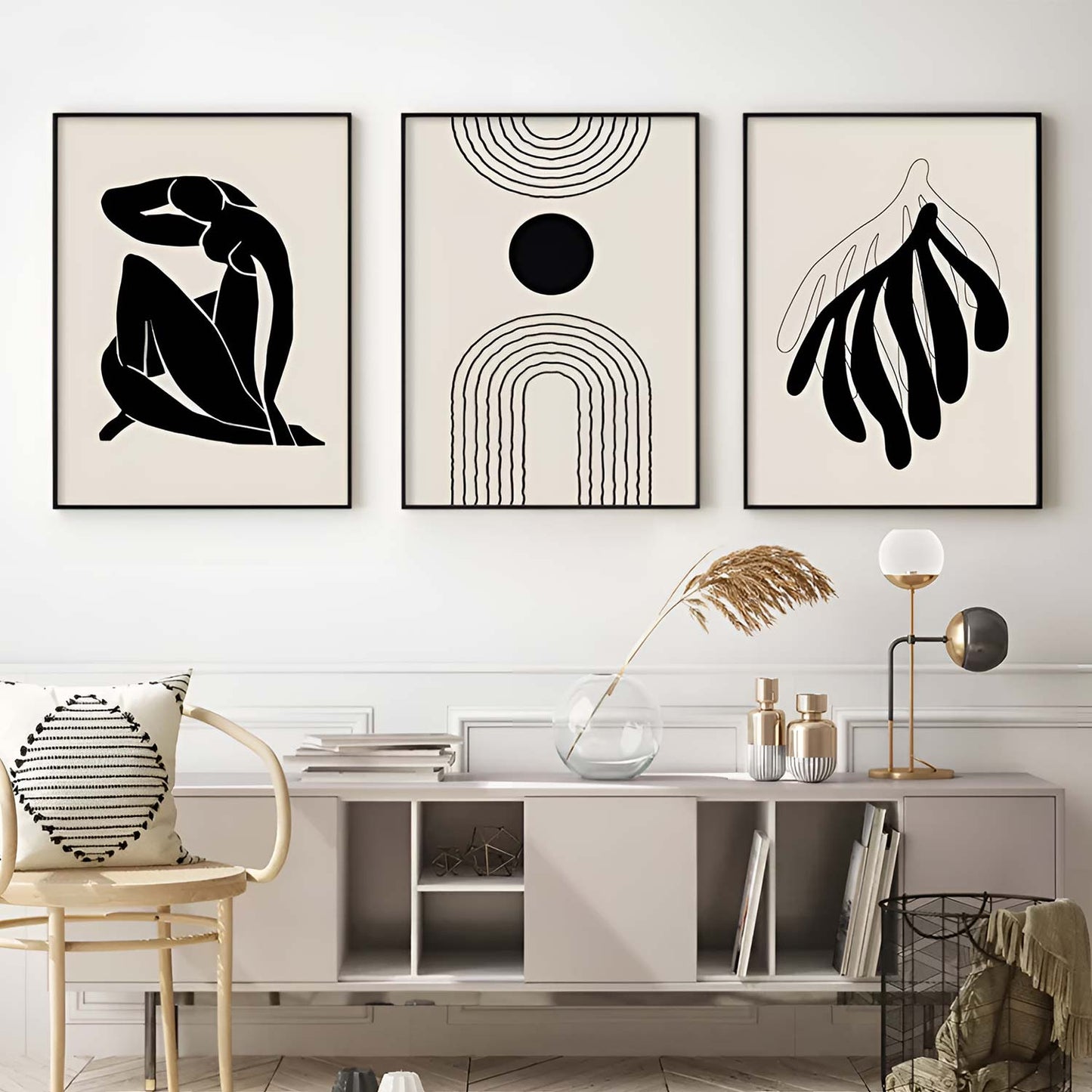 Poster sous verre noir t blanc matisse KWADECO