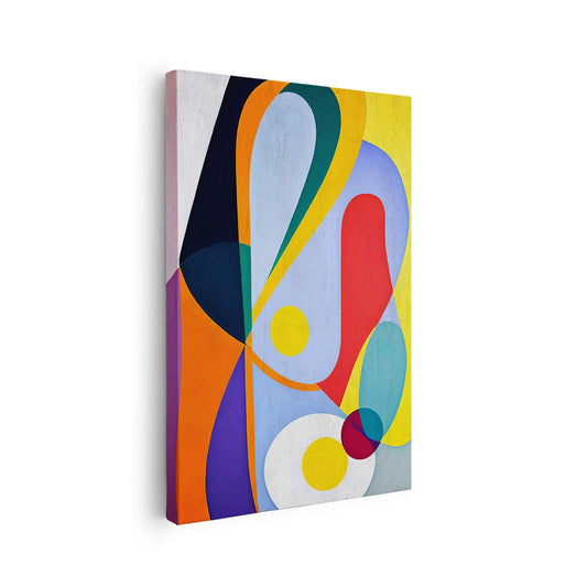 Tableau vertical sur toile art moderne en couleurs KWADECO