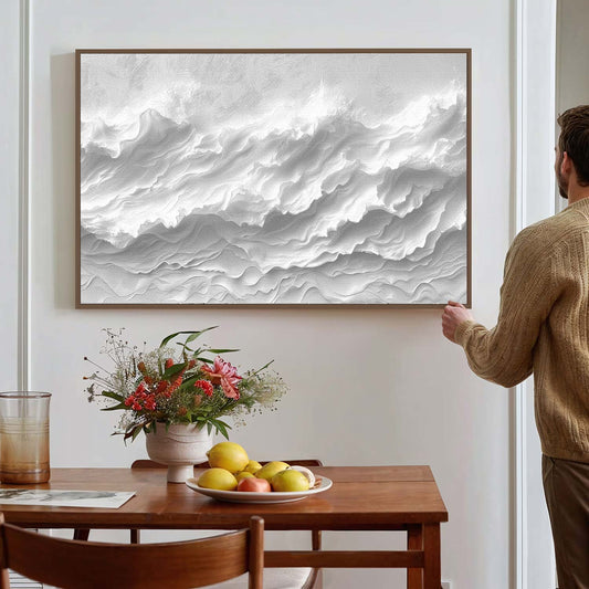 Tableau sur toile de vagues effet 3D KWADECO
